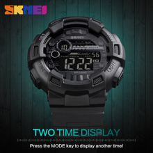 SKMEI-reloj deportivo para hombre, cronógrafo Digital resistente al agua, dorado, antichoques, doble hora 2024 - compra barato