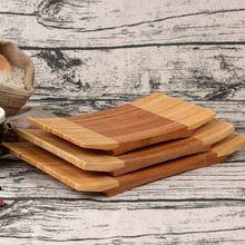 Plato rectangular de Sushi de estilo japonés, utensilios de cocina tradicionales de bambú, bandeja ecológica para Sushi, 10 Uds. 2024 - compra barato