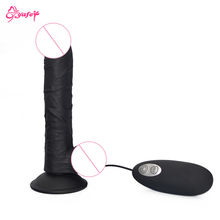 Soft Silicone Realistic Dildo Suction Cup Massager With Remote Control Penis Vibrator Masturbator Pussy Erotic Sex Toy For Woman 2024 - buy cheap