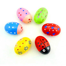 6pcs Wooden Percussion Musical Eggs Maracas Egg Shakers Baby Toy Noise Maker 2024 - buy cheap