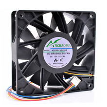 Brand new original ANCHAOPU PFC1212DE 12cm 12038 120x120x38mm 12V 4.80A 4 lines pwm server chassis large air volume cooling fan 2024 - buy cheap