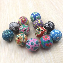 Wholesle 100pcs Mixed Color 20mm Polymer Clay Beads For DIY Free Shipping 2024 - buy cheap