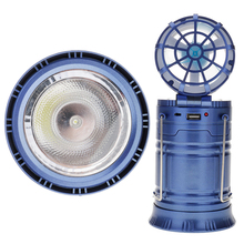 Светодиодный солнечный наружный кемпинг Рыболовная Палатка лампа портативный фонарь + вентилятор 2024 - купить недорого