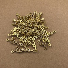 Colgantes de cristal de amor de 4cm, color dorado, para collar, pulsera, fabricación de joyas, DIY, hecho a mano, 2ps 2024 - compra barato
