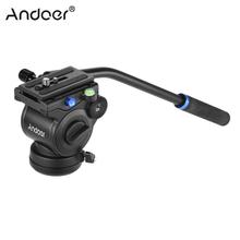Гидравлическая демпфирующая головка Andoer, быстросъемная пластина для профессиональной фотосъемки, для видеосъемки, наклона, для Canon, Nikon, Sony 2024 - купить недорого