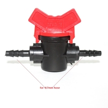 Válvulas de plástico farpado 20 peças 4/7mm, interruptor vermelho ajustável, micro-irrigação para tubo de água, encaixes de encanamento 2024 - compre barato
