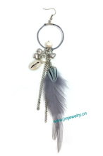 wholesale handmade Ethnic jewellery vintage dangle feather earrings with tassel summer style nickel free earrings 2024 - buy cheap