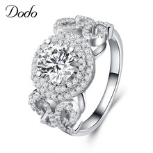 Роскошная бижутерия серебристого цвета, круглое обручальное кольцо для свадьбы, AAA кубический цирконий, ювелирные изделия для женщин, женские кольца для пар, YR241 2024 - купить недорого