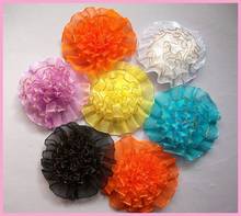 10pcs/lot Multicolor Soft Chiffon Flower  Handmade Mesh Layered Small Fabric Flowers DIY hair cloth accessories 2024 - купить недорого