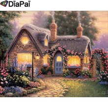DIAPAI Алмазная картина "цветок дом вид" вышивка крестом на заказ фото алмаз, вышивка квадратными круглыми настенный Декор для дома A26617 2024 - купить недорого