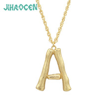 A LONG Designer Necklaces Zinc Alloy Gold Color Letter Pendant Necklace For Women Vintage Jewelry Collare Colier Femme 2018 2024 - buy cheap