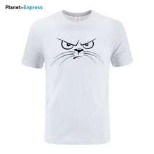 2021 Unhappy Cat Face Print T Shirt Summer Fashion Men Cotton Short Sleeve T-Shirts More Colors and Sizes Plus Size XS-3XL 2024 - buy cheap