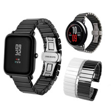 Керамический ремешок для часов Huami Amazfit Bip ремешок Xiaomi Amazfit Pace Stratos браслет керамический ремешок 20 мм 22 мм Huawei Watch Gt Magic 2024 - купить недорого