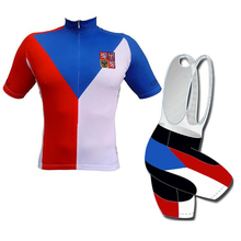 NEW 2016 JIASHUO Czech Republic Bicycle pro road Team Bike Pro Cycling Sets / Wear Jersey + BIB Shorts Breathable 3D Gel Pad 2024 - buy cheap