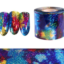 2021 New 1M Gradient Starry Nail Foil Blue Paper Decals Decor Nail Art Stickers 2024 - buy cheap