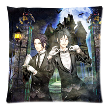 Custom Anime Theme& Black Butler Two Side Printing Cotton Linen Pillow Case 17.7"X17.7"(45 X 45CM) 2024 - buy cheap