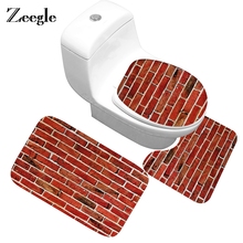 Zeegle Bath Mats Anti Slip Bathroom Mat Coral Fleece Floor Mats Washable Bathroom Carpet Toilet Rugs Home Decor 2024 - buy cheap