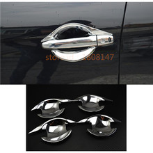 Car Cover Protection Detector Trim ABS Chrome External Armrest Bowl Stick Lamp Frame 4pcs For Mitsubishi ASX 2013 2014 2015 2024 - buy cheap