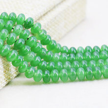 4*6mm Novo Para Colar & Pulseira Acessórios Calcedônia Mulheres Meninas do Presente do Artesanato Verde Malay Contas Loose DIY pedras Preciosas 15 polegadas 2024 - compre barato