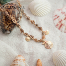 Wild&Free Bohemian Jewelry Rope Chain Conch Shell Necklace For Women Girls Gold Shell Charm Choker Necklaces Collar Beach Gift 2024 - buy cheap