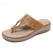 Yu Kube Summer Shoes Woman Sandals Sandalias Mujer 2021 Slides Flip Flops Wedges Shoes For Women Flat Ladies Sandals Plus Size 2024 - buy cheap