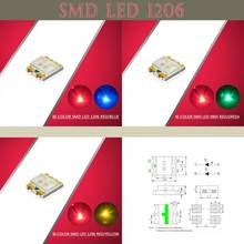 100pcs SMD LED 1206 Bi-Color Red/Blue or Red/Yellow or Red/Green  LEDs  NEW 1/35 model train railway modeling 2024 - buy cheap