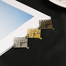10pcs 25x27mm Filigree Tone Wraps Connectors Metal Craft Gift Decoration DIY Jewelry Making 2024 - buy cheap