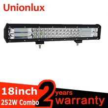 7D Tri-Row 18Inch Off Road  LED Light Bar Combo Beam Auto Work Light 4WD 4x4 Drive LED Bar Camper Trailer Led Work Light Bar 2024 - buy cheap