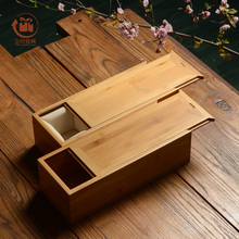Natural Bamboo Organizer Craft Jewelry Case Holder rectangular book roll box 2024 - buy cheap