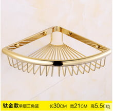 Estantes de baño de acabado dorado, soporte de cesta de alta calidad, material DE LATÓN total, accesorios de baño 2024 - compra barato