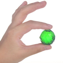Зеленый 30 мм K9 Многогранный хрустальный шар стеклянная люстра Хрустальные части призмы фэн-шуй солнцезащитный осветительный шар для домашнего декора 2024 - купить недорого