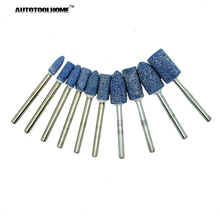 AUTOTOOLHOME 10pc Blue Abrasive Mounted Stone Set Multi Tool Grinding Burr Wheel 1/8 Shank For Dremel 4000 3000 Grinder Tools 2024 - buy cheap