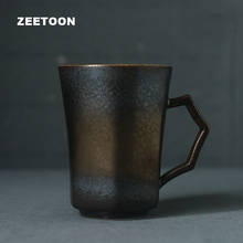 300ml Coarse Pottery Coffee Mug Teacup Metal Glaze Ceramic Office Master Tea Cup Drinkware Beer Mug Glass Vintage Home Decor 2024 - buy cheap