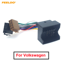 FEELDO 1Pc Car ISO Stereo Radio Wire Adapter for Volkswagen Passat Bora Fox Golf Tiguan For Skoda Audi Plug Wiring Harness Cable 2024 - buy cheap