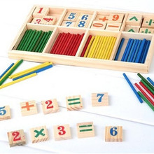 Juego de matemáticas Montessori de madera, palos de juego de matemáticas, rompecabezas, material didáctico, joh 2024 - compra barato