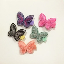 20pcs Embroidery Modish Girls Hair Clips Animals Double Layer Butterfly Hairpin Cute Girls Hairpin 3.5cm Barrettes Lovely Clips 2024 - buy cheap