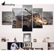 5 panel canvas art HD Printed tanks wargaming Painting Canvas Print room decor print poster picture canvas Free shipping/ny-4925 2024 - buy cheap