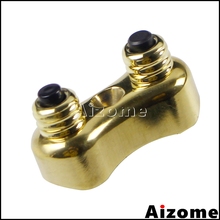 Old school 7/8 "barra da motocicleta interruptor duplo botão de bronze mini botão para harley cafe racer scrambler bobber com/1" guiador 2024 - compre barato