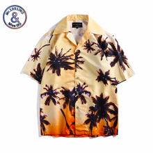 Mens Hawaiian Shirt Male Casual camisa masculina Coconut prints Beach Shirts Short Sleeve Loose Beach chemise homme 2024 - buy cheap