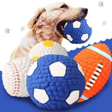 Brinquedos para cães pequenos grandes chihuahua golden retriever natural látex bolas de cão anti mordida interativa mastigar brinquedo do cão de estimação rangido brinquedos 2024 - compre barato