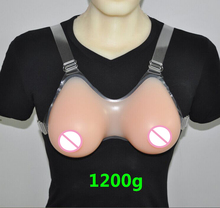 1 пара, силиконовая форма для груди, цвет кожи, 100%, медицинская искусственная грудь, протез для мужчин, Трансвестит, ремешок на искусственном усилителе 2024 - купить недорого