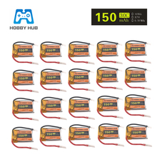 20 pçs hobby hub 3.7 v 150mah 30c bateria lipo para rc syma s107 s107g avião helicóptero zangão bateria para brinquedos diy bateria 2024 - compre barato