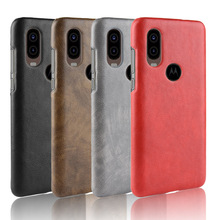 Cases For Motorola One Vision Case Litchi Skin Pattern PU Leather and PC Book Cover For Moto One Vision Phone Case 2024 - buy cheap