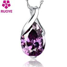 New Fashion AAA Purple Crystal Women Pendant Design Silver Plated High Quality Gift Jewelry wholesale Not Chain 2024 - buy cheap