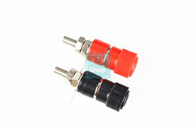 2pcs 4mm Banana Socket Nickel Plated Binding Post Nut Banana Plug Jack Connector Red + Black 2024 - buy cheap