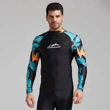 УФ-защита Рашгард из лайкры для мужчин с длинным рукавом Купальник для мужчин для плавания Рашгард быстросохнущая футболка для серфинга для вождения одежда для плавания 2024 - купить недорого