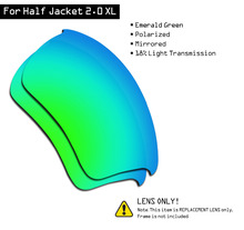 SmartVLT Polarized Sunglasses Replacement Lenses for Oakley Half Jacket 2.0 XL - Emerald Green 2024 - buy cheap