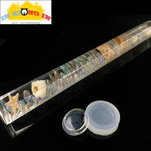 Mini bloque transparente de resina para manualidades, molde de silicona, tubo de vidrio para decoración de arena movediza, 5 uds. 2024 - compra barato