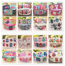 Free shipping 10 yards 7/8'' (22mm) width owls printed Grosgrain ribbon Animal cartoon Ribbon Clothing Baker accessory gift pack 2024 - buy cheap