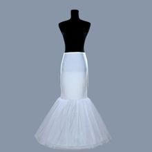White Floor Length Mermaid Bridal 1 Hoop Petticoat Crinoline Slips Underskirt 2024 - buy cheap
